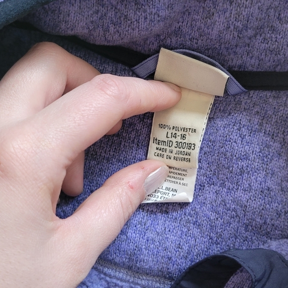 LL Bean Kids 1/4 Snap Fleece Pullover - Picture 3 of 4